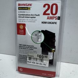 New Square D Combination Arc Fault Circuit Interrupter 20amp. Must Pickup