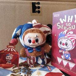 Pop Mart WHY SO SERIOUS LABUBU JUGGLING CLOWN Vinyl Plush Doll Confirmed