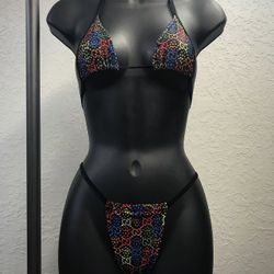 100% Spandex Sling String Custom Thong Bikini 