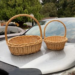 Large And Small Wicker Baskets