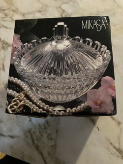NIB Mikasa Covered Candy Dish 6” Wide
