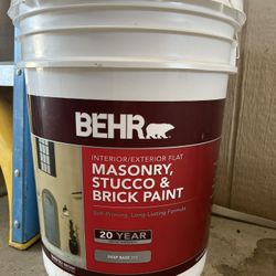 Brand New Behr Masonry Stucco & Brick Paint Gray 