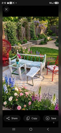 Vintage wooden outdoor couch woth cofee table