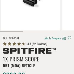 Vortex Spitfire 1X Prism Scope