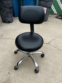 Black Office Drafting Stool