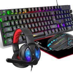 Gaming Keyboard and Mouse,Headphones,Mouse pad