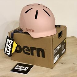 Bern Watts 2.0 Bike Helmet - MIPS - Matte Blush - Size Small