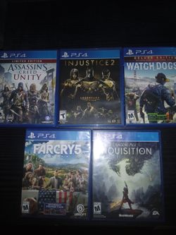 Playstation 4 games all for 30