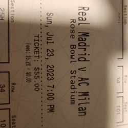 Real Madrid vs Ac Milan 