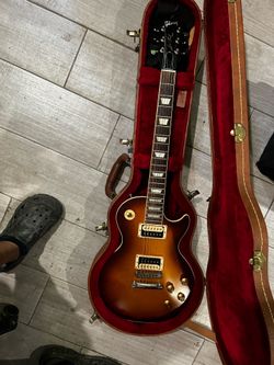 Guitar with amplifier