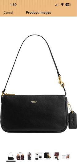 Coach Black Leather Shoulder Bag