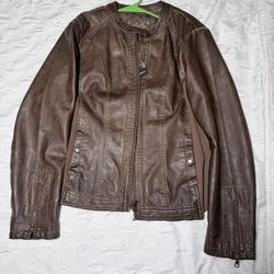 Faux-Leather Racing Jacket Sebby Collection