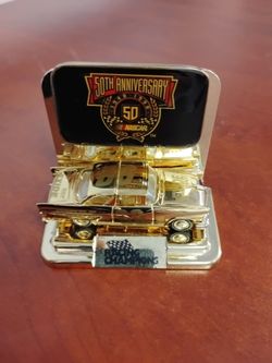Vintage 24 k Gold plated Stock Car 50th Anniversary edition 1 of 4999 great condition Very Clean 1:64 Scale Diecast