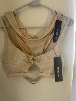 Gold BEBE Bikini Swim Suit