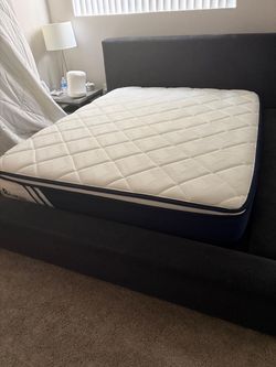 Modern Upholstered Bed Frame + Avenco Mattress