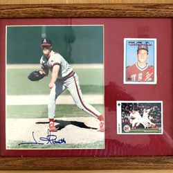 “JIM ABBOTT” Autographed Photo Plaque with Rookie Cards…