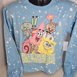 Nickelodeon SpongeBob Characters Graphic Sweatshirt Womens Lg 