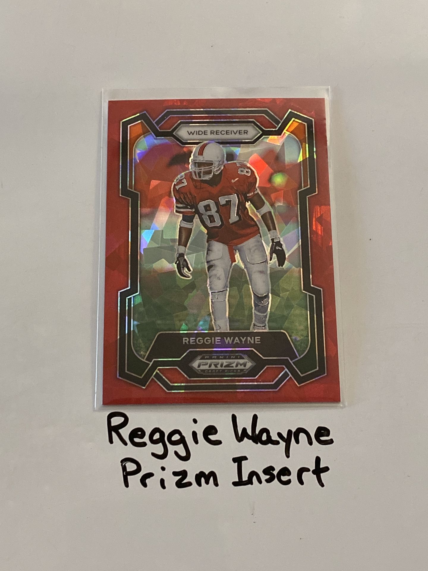 Reggie Wayne Indianapolis Colts All-Pro WR Prizm Short Print Insert Card.