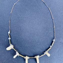 Vintage Mother Of Pearl Hippie Necklace