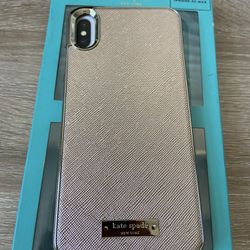 Kate Spade Saffiano Rose Gold iPhone XS Max Case