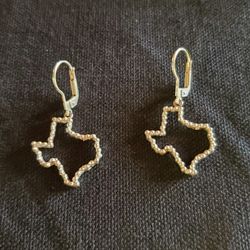 Sterling Silver State of Texas Earrings