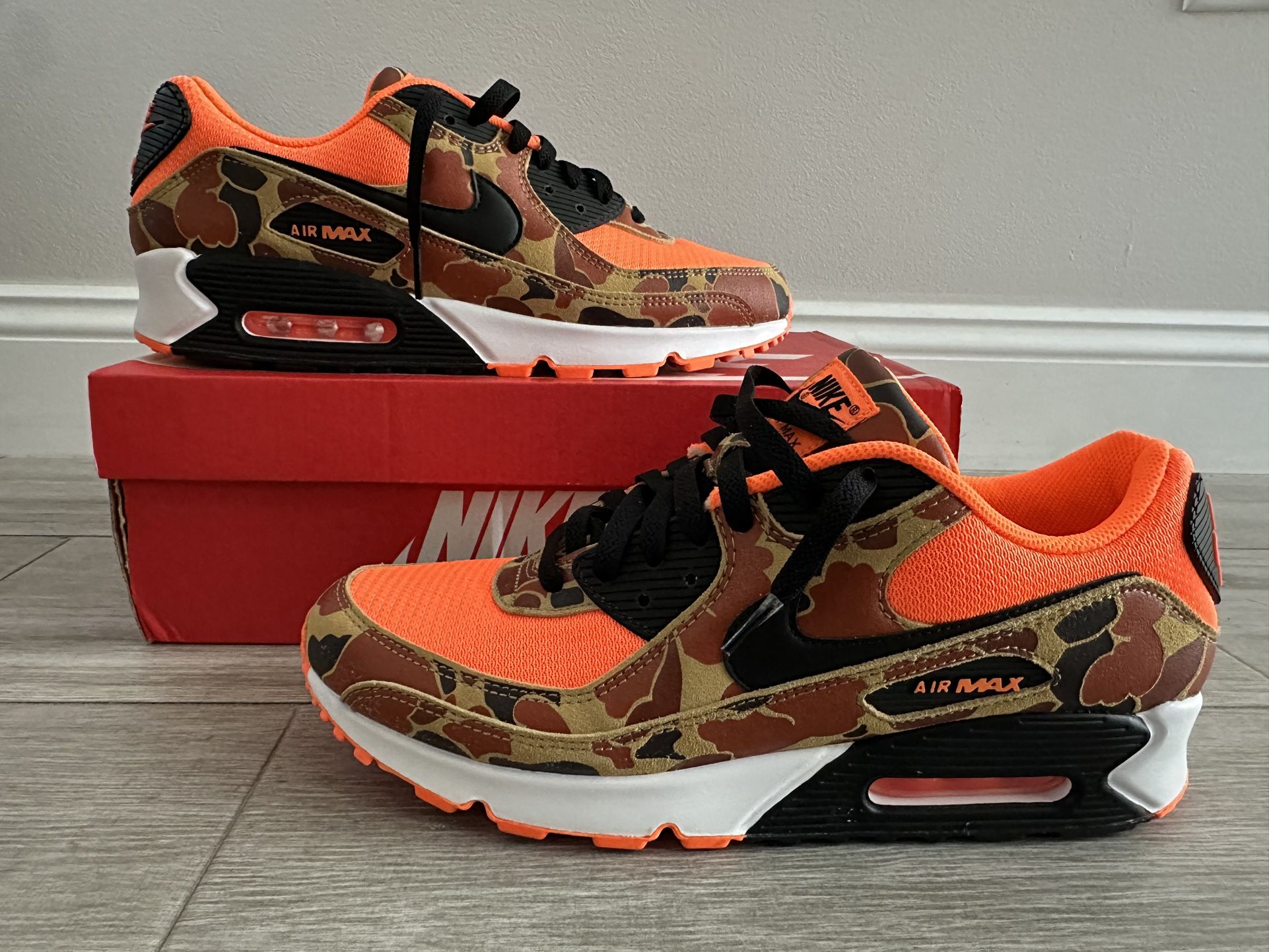 Nike Air Max 90 SP Orange Camo CW4039-800 Total Orange Black Size 12 Shoes Used w/ Box