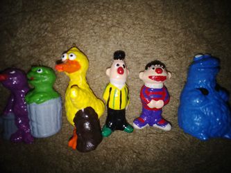 6 Sesame Street Christmas ornaments ceramic