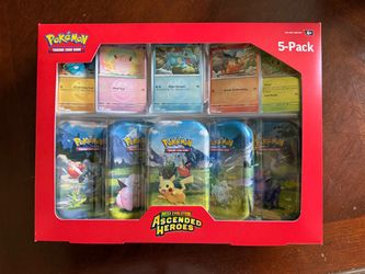 Pokemon TCG Mega Evolution Ascended Heroes Mini Tin 5-Pack Box
