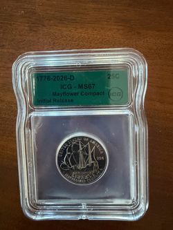 2026-D Mayflower Compact Semiquincentennial Quarter graded MS67