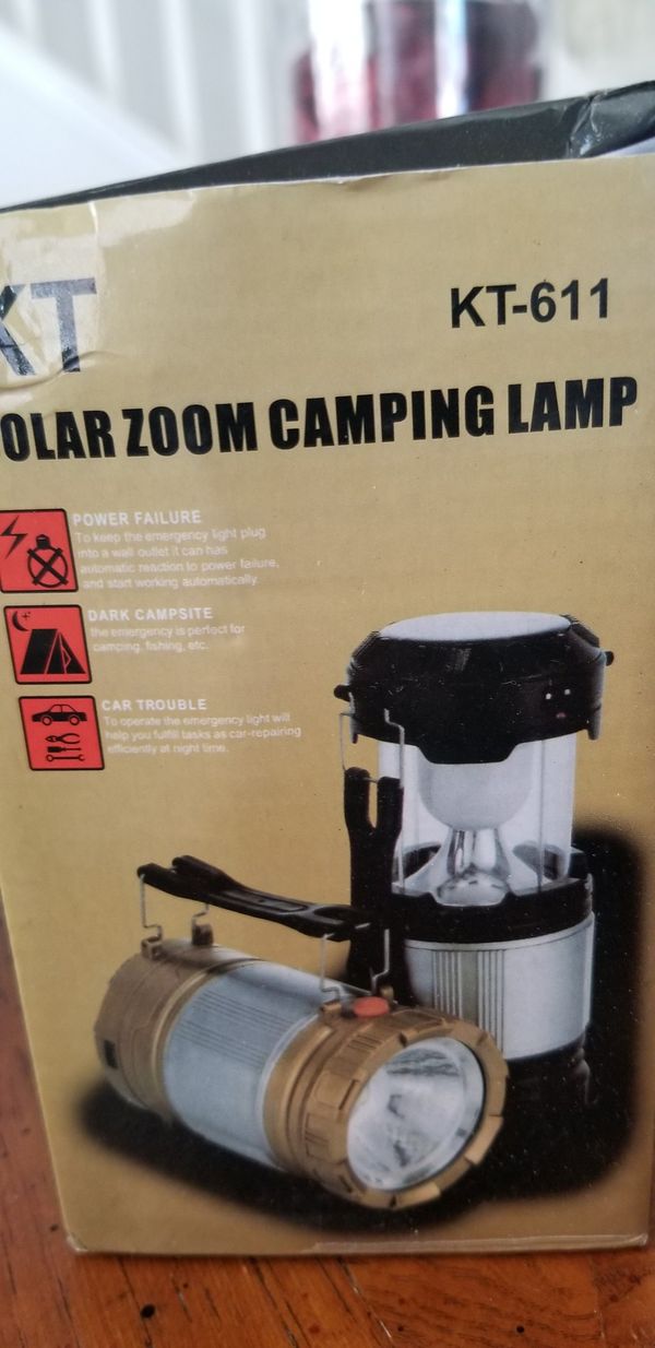 Kt 611 Solar Zoom Camping Lamp Torch With Usb Output For Sale In