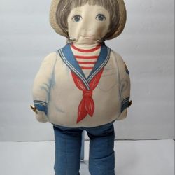 Vintage stuffed cloth doll U.S. Navy sailor boy.