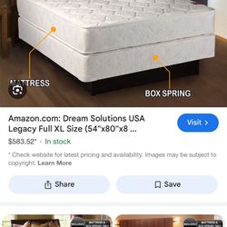 Full Size Bed With Box Spring 