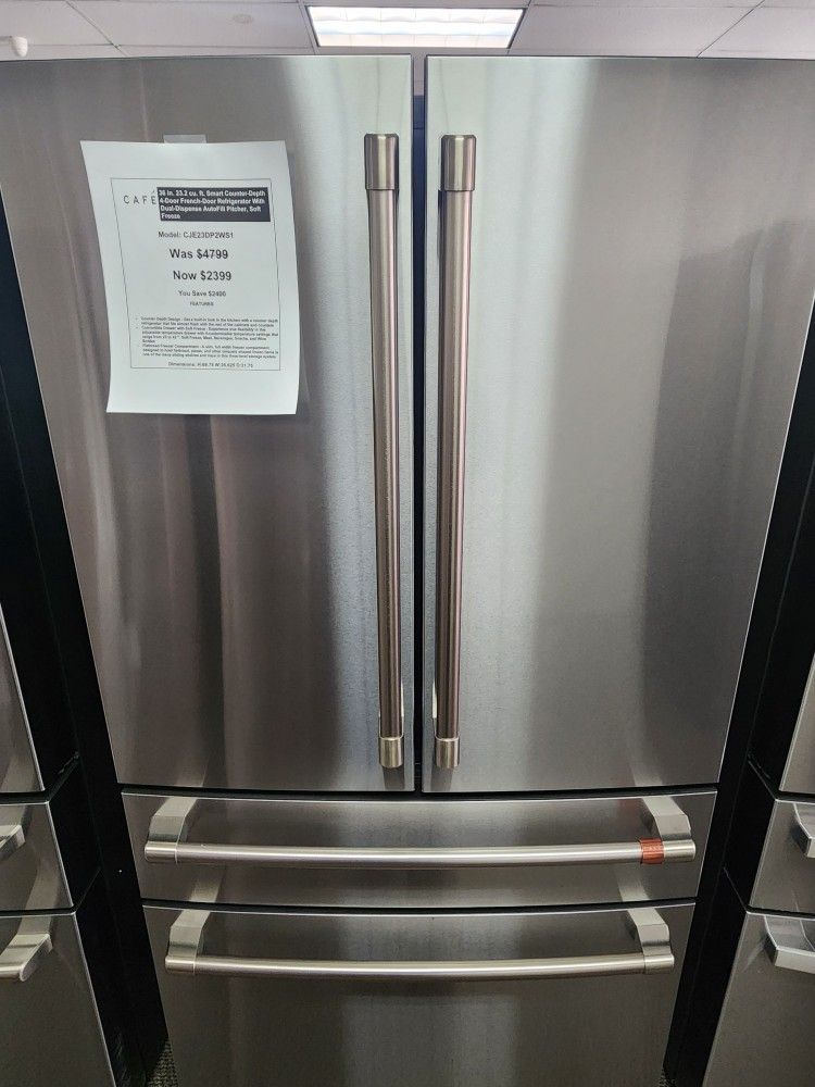 23.2 cu. ft. Smart Counter-Depth 4-Door French-Door Refrigerator With Dual-Dispense AutoFill Pitcher, Soft Freeze