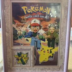 POKÉMON GOTTA CATCH THEM ALL FRAMED LITHOGRAPH FEATURING PIKACHU