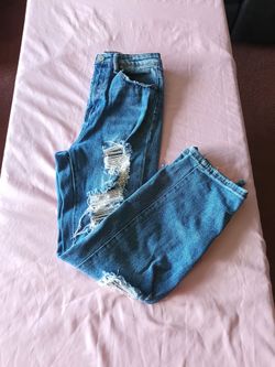 Dad Jeans Almost Famous Destroyed Distressed Jeans Size 5