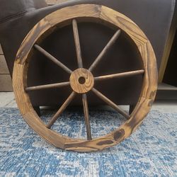 Vintage Rustic Round Wood Cartwheel Wagon Wheel 3D Wall Art Decor