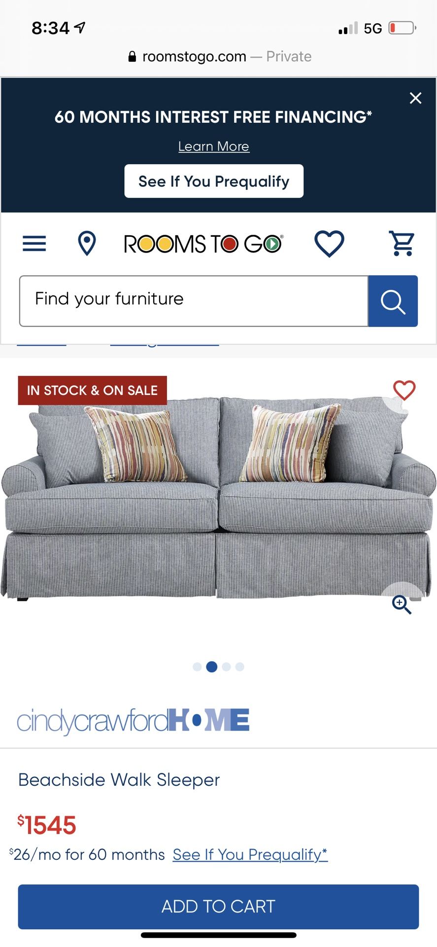 Queen sleeper sofa