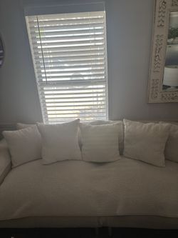 White Sherpa Couch