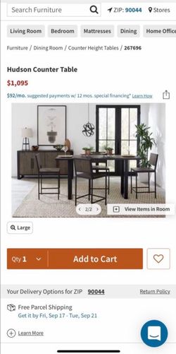 Counter table with stools