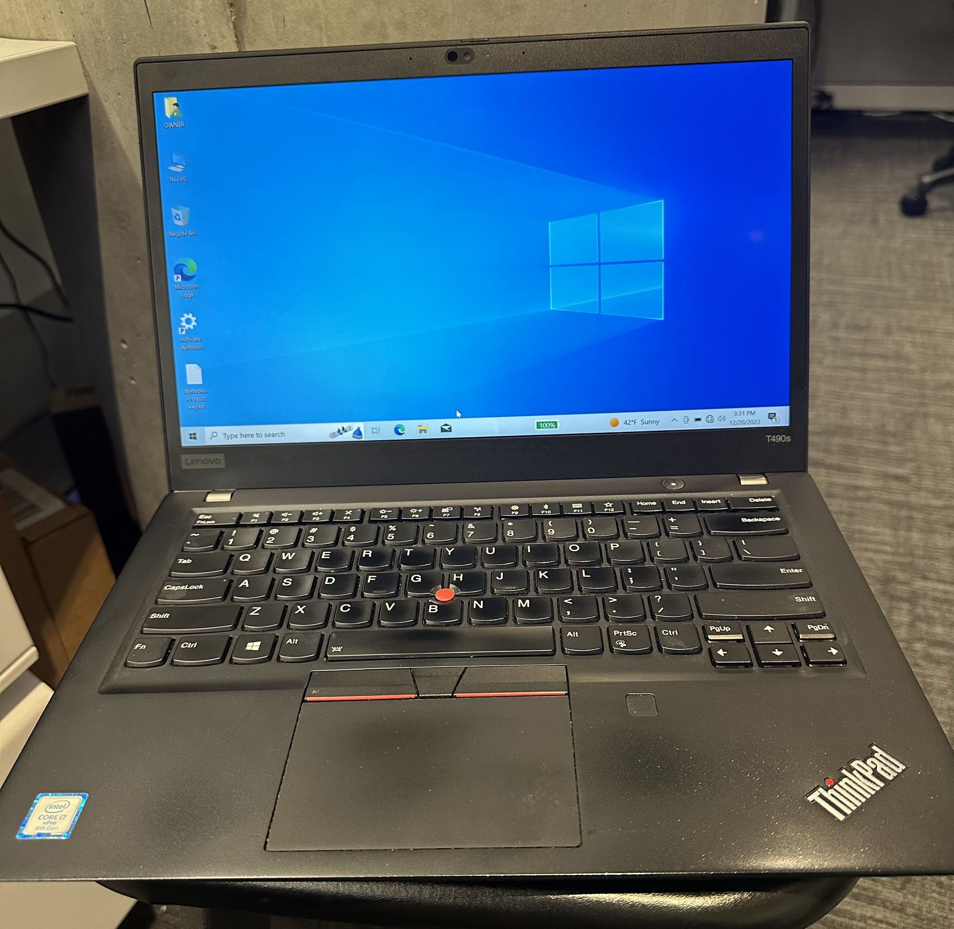 Lenovo ThinkPad T490S, 1TB SSD, 32GB RAM, Intel Core i7, 1.90GHz