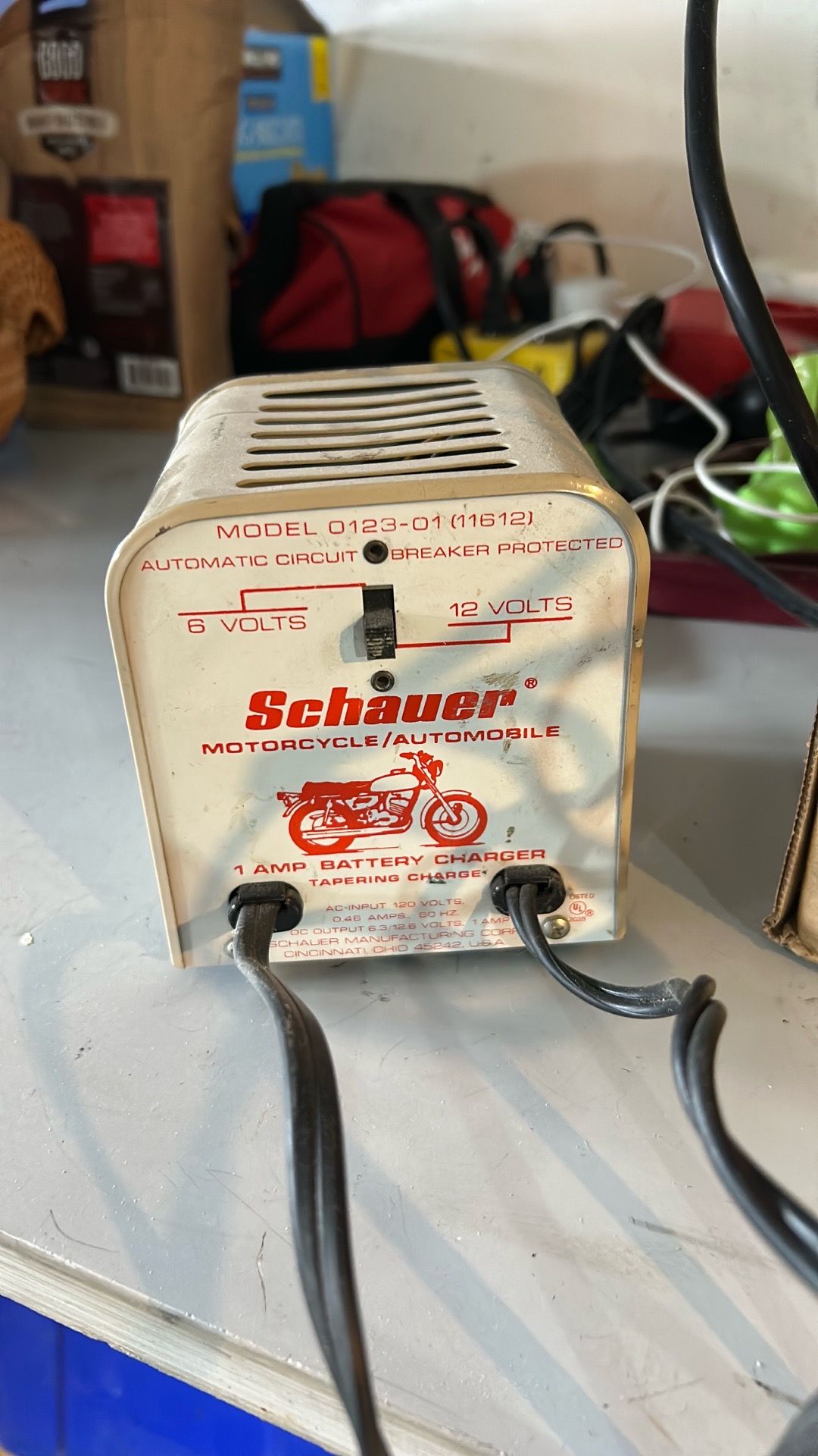 Motorcycle battery charger