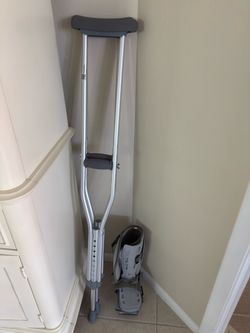 Crutches and Boot