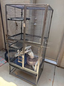 Large Two-Level Metal Wire Animal Cage