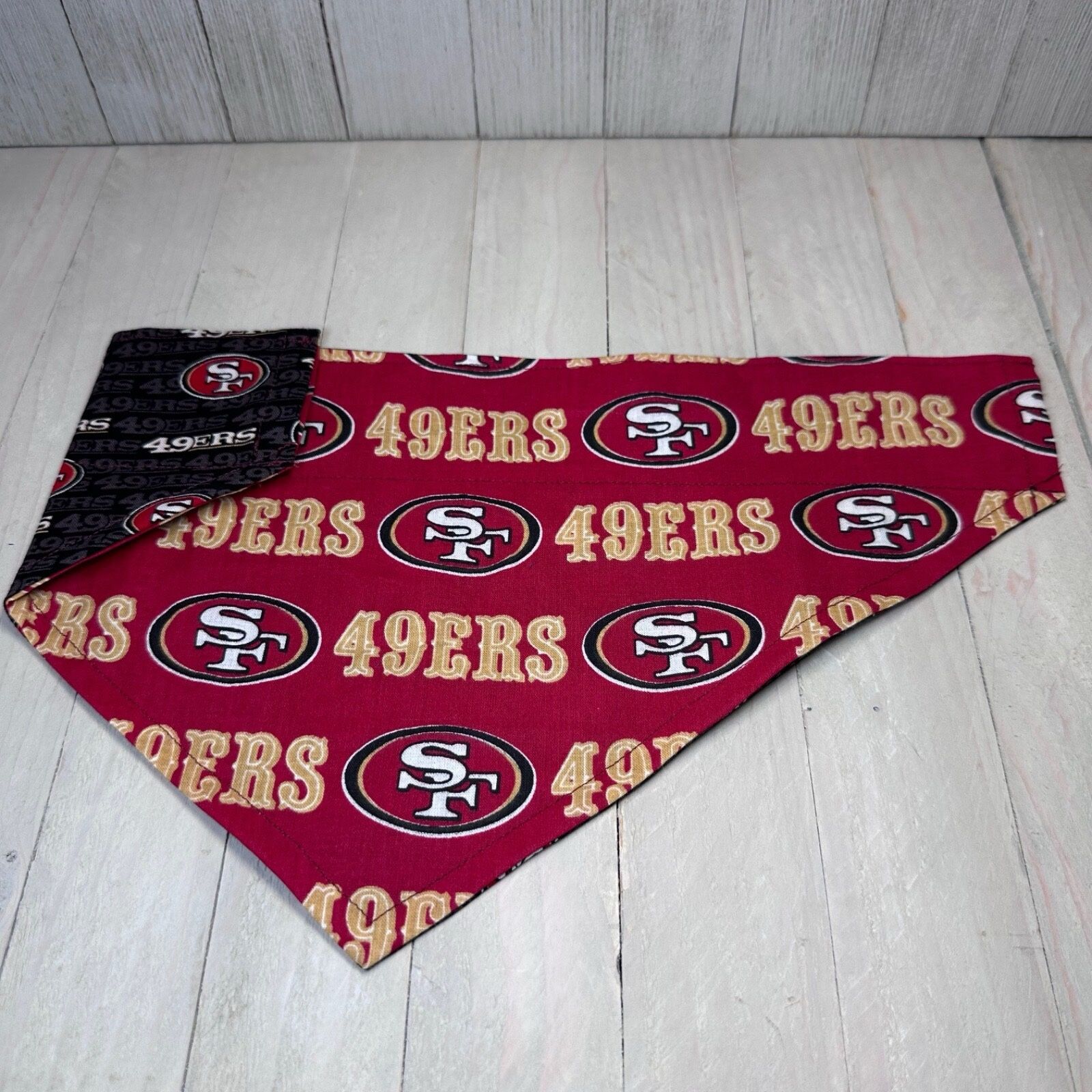 San Francisco 49ers Reversible Over The Collar Cotton Dog Bandana