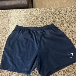 GymShark - 5 Inch  Men’s Shorts - Navy Blue:  NEW