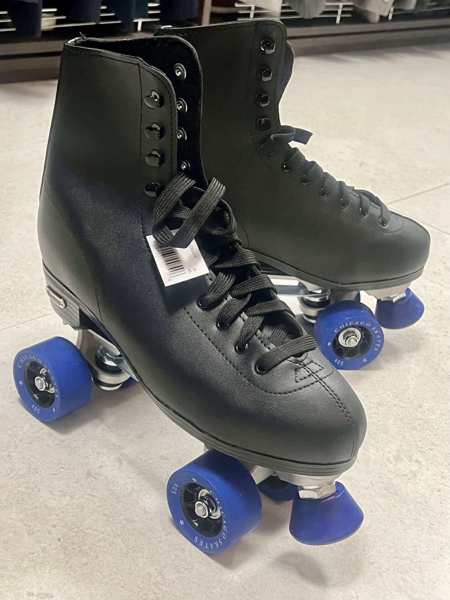 Chicago Skates Roller Shuttes Size 10 - Black W Blue Wheels