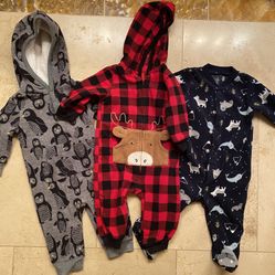 Baby Fleece Sleepers Size 6 Months