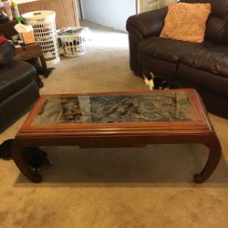 Antique Carved Teakwood Tables