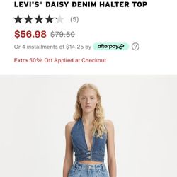 Levi’s Daisy Denim Halter Top