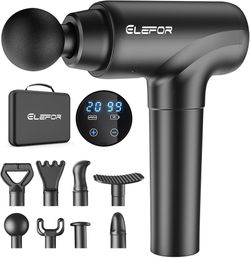 Brand new in box Elefor Massage Gun Deep Tissue,Percussion Back Massager Gun for Athletes Muscle Massage Gun for Pain Relief with 8 Massage Heads & 20